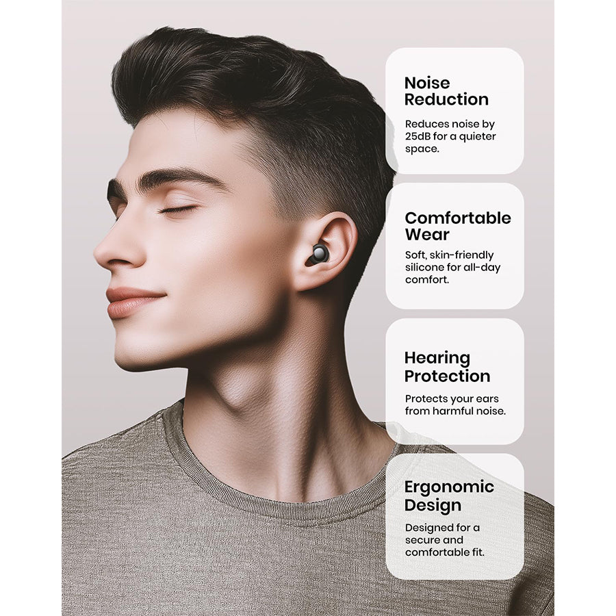 Padmate sleep earplugs blocking out snoring noise