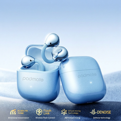 Padmate S83 Clip on Bluetooth Earbuds for All-Day Comfort