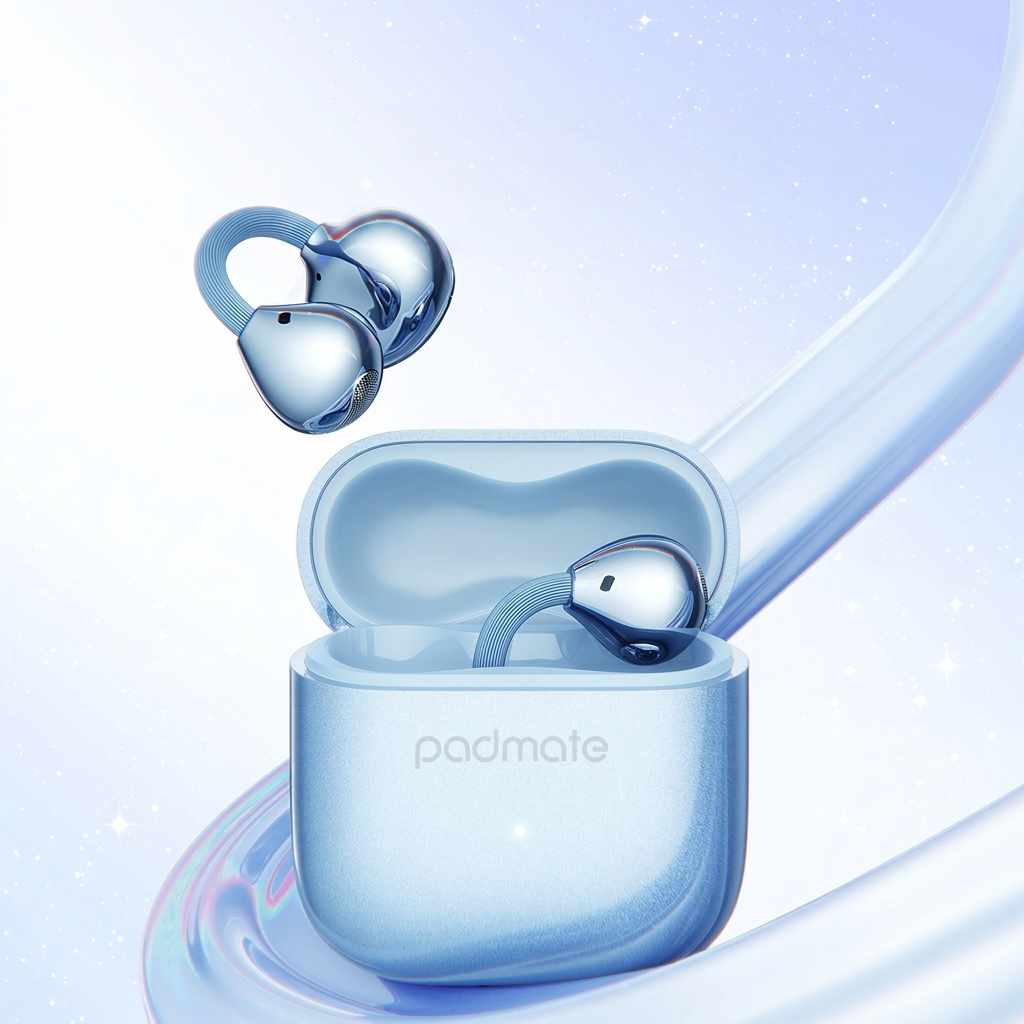 Padmate S83 Clip on Bluetooth Earbuds for All-Day Comfort