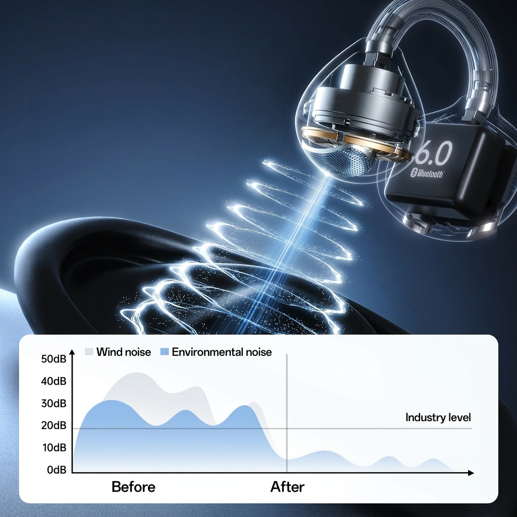 Padmate S83 Clip on Bluetooth Earbuds for All-Day Comfort