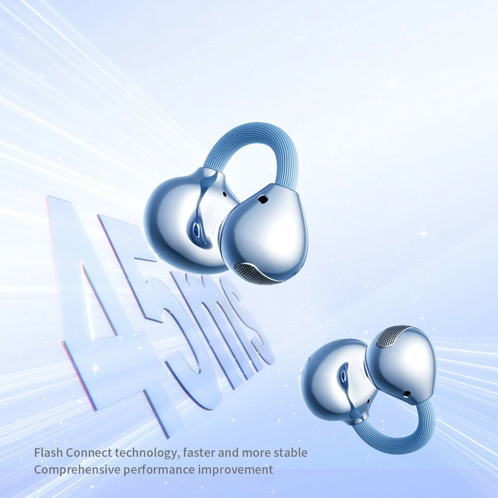 Padmate S83 Clip on Bluetooth Earbuds for All-Day Comfort