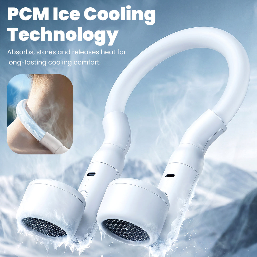 Padmate Ice-Ring Cooling Neck Handheld Fan