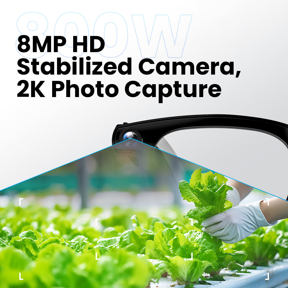 Padmate Smart glasses capturing high-resolution 8MP photos