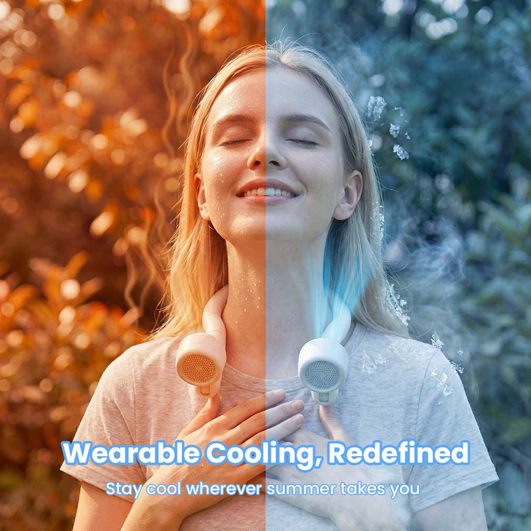 Padmate Ice-Ring Cooling Neck Handheld Fan