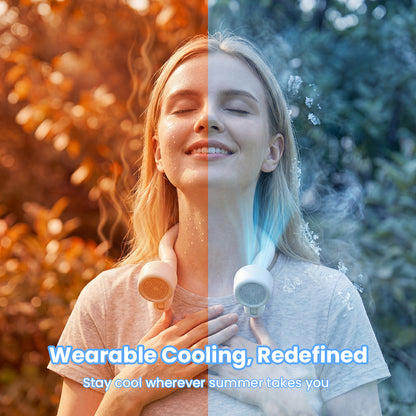 Padmate Ice-Ring Cooling Neck Handheld Fan