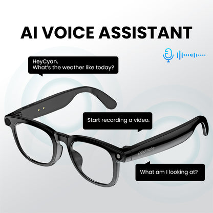 Padmate ViewMate AI Smart Camera Glasses with 1080P HD Recording & Voice Control
