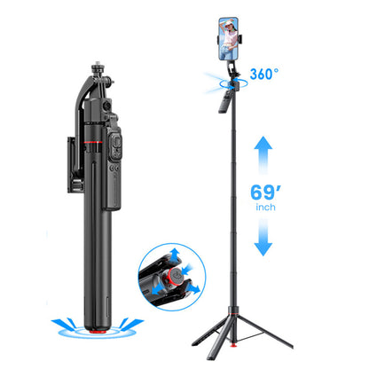 Padmate AI tracking selfie stick tripod with extendable 69 inch
