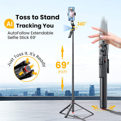 Extendable  aluminum phone stand tripod for wide-angle group photos