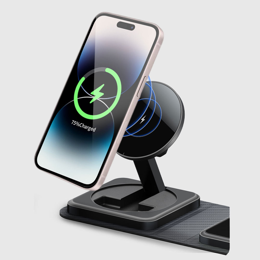 Padmate S60 3-in-1 Magnetic Wireless Charger with Adjustable Stand