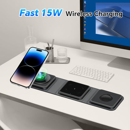 Padmate S60 3-in-1 Magnetic Wireless Charger with Adjustable Stand