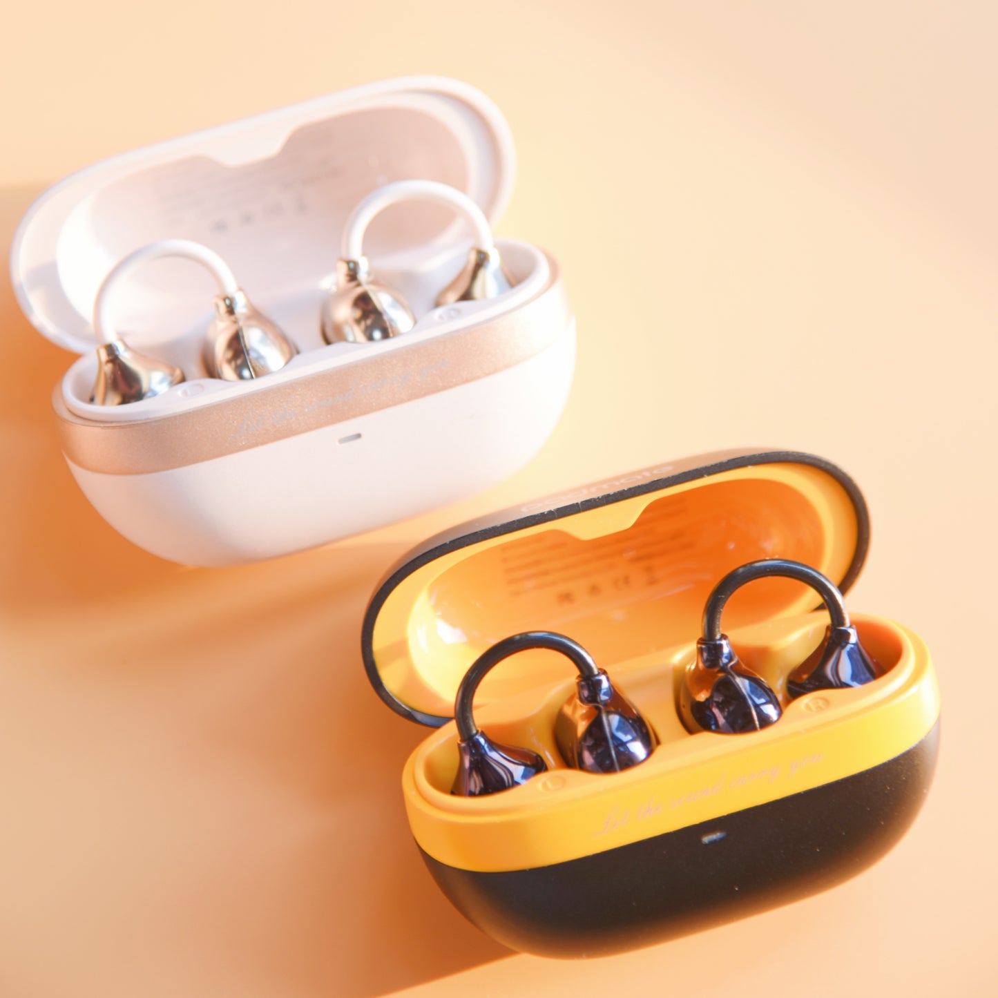 Padmate S80 open-ear clip earbuds with minimalist urban design