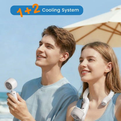 detachable dual fan design for wearable and handheld use