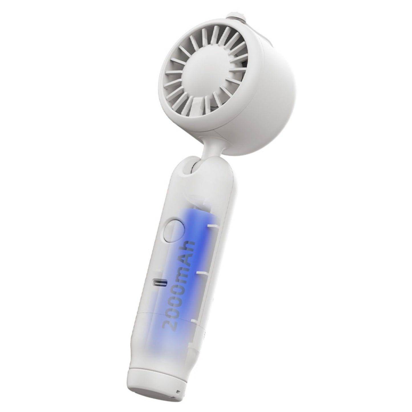 rechargeable neck fan with 2000mAh battery capacity