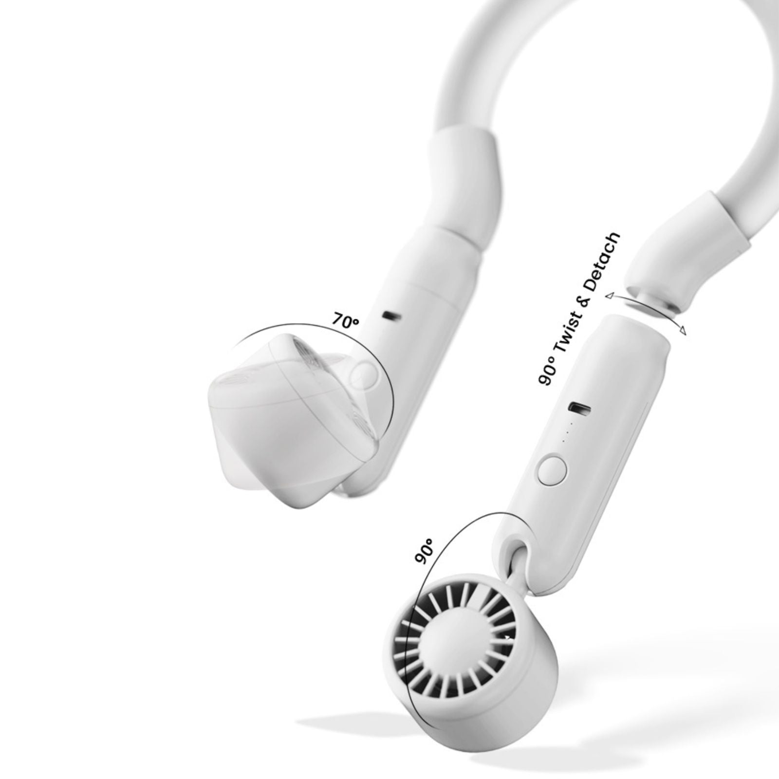 dual axis adjustable fan head for flexible airflow direction