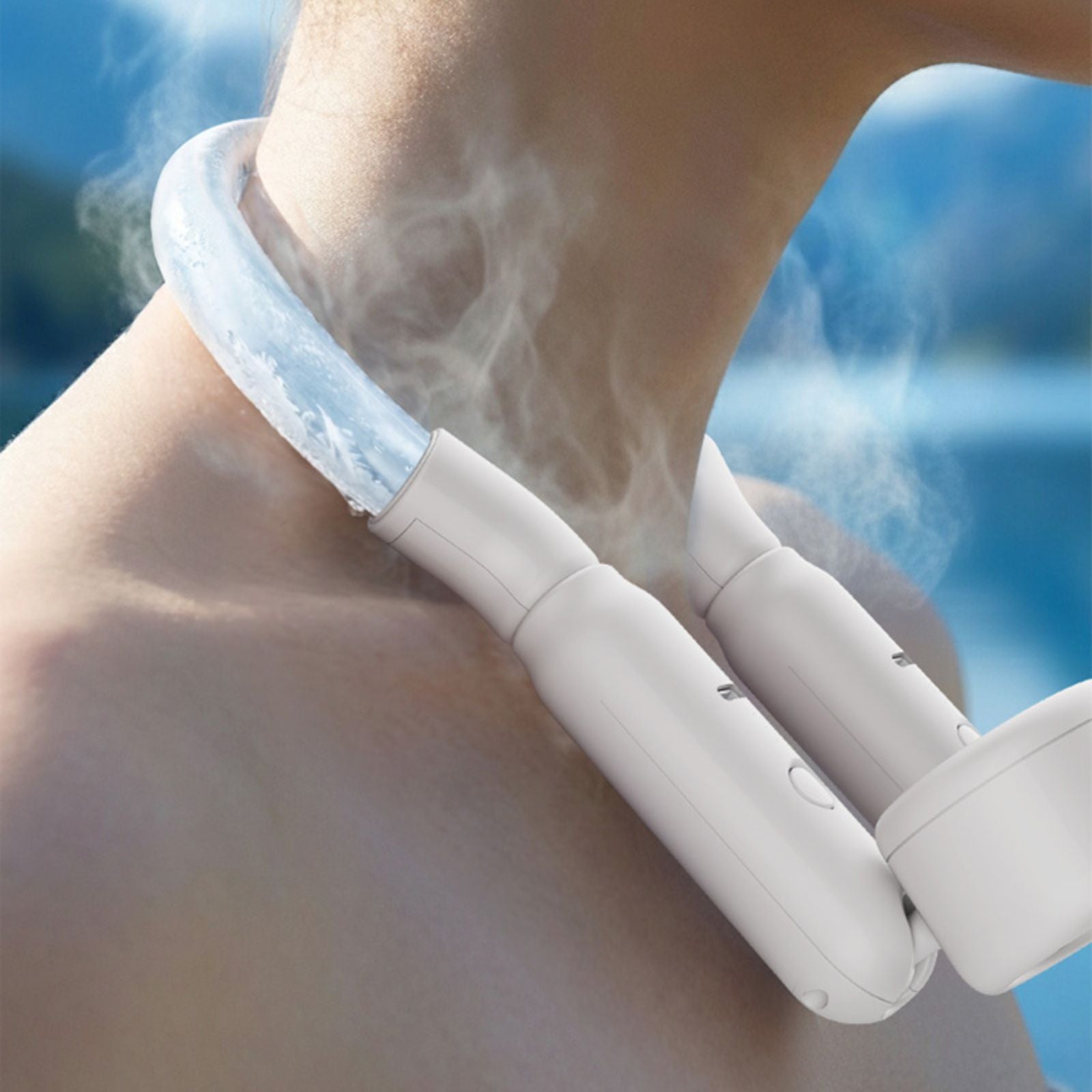 ice cooling neck fan with physical cooling ring technology