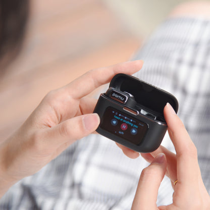 Pamu T36 smart control touch screen case showing music playback interface