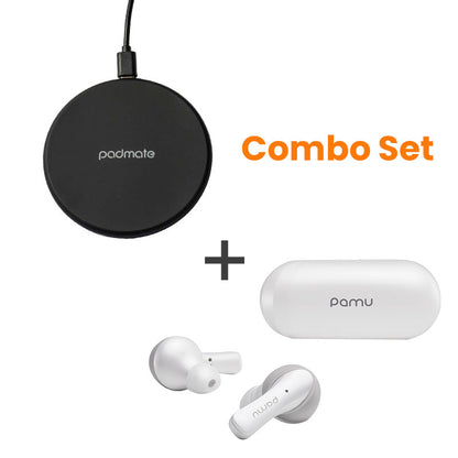 Fones de ouvido PaMu Slide Mini Bluetooth 5.0 True Wireless com estojo de carregamento sem fio